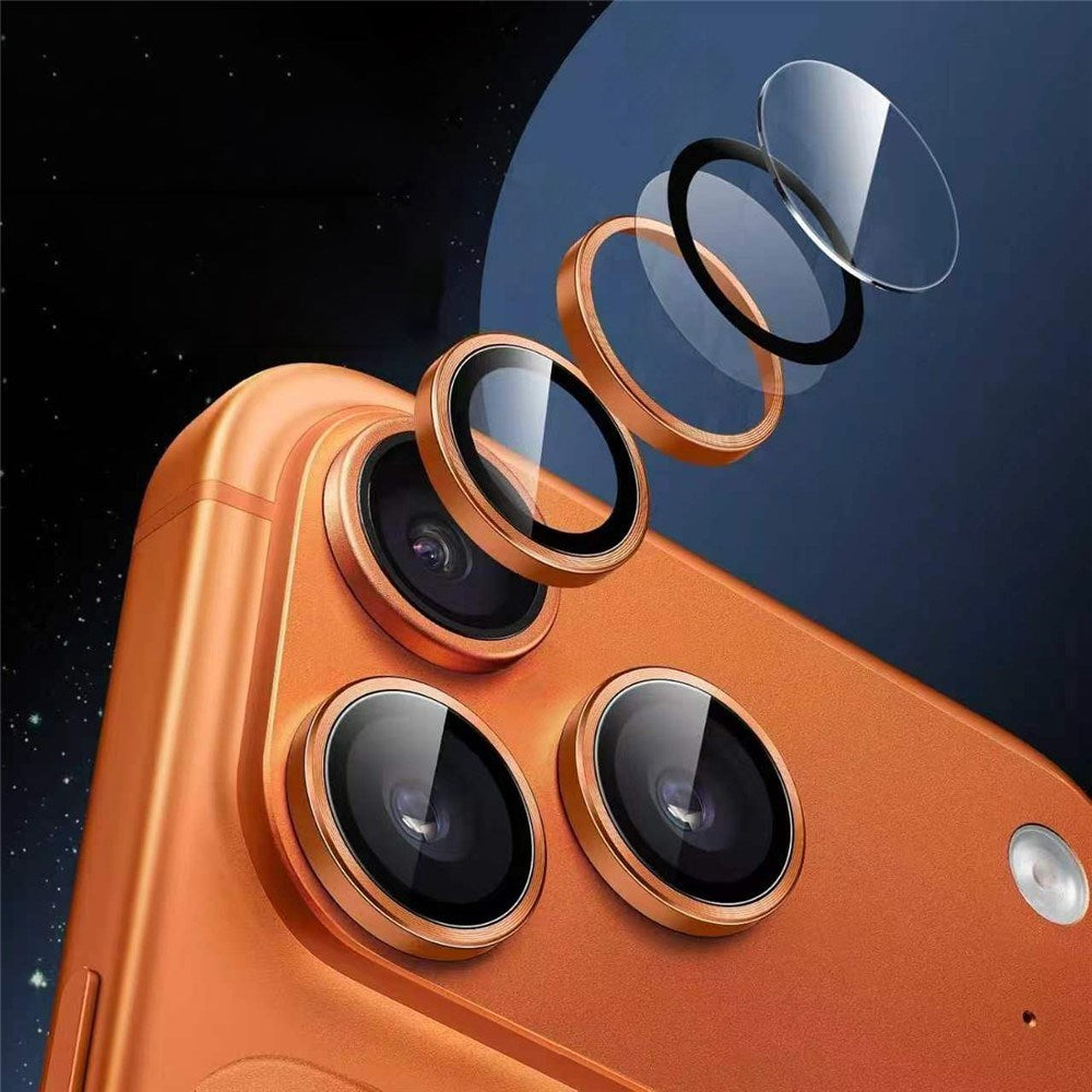 iPhone 18 Pro Metal og Glas Beskyttelse til Kameralinse - Orange
