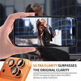 iPhone 18 Pro Metal og Glas Beskyttelse til Kameralinse - Orange