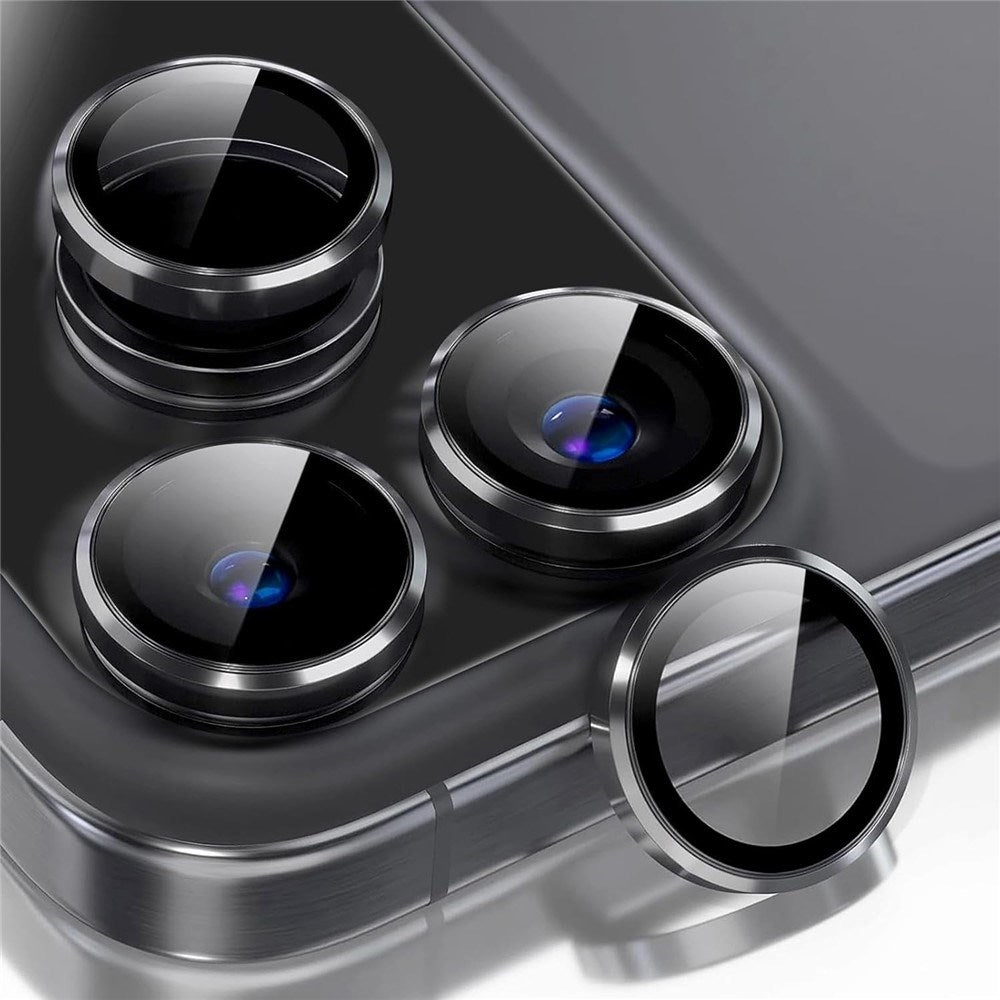 iPhone 18 Pro Metal og Glas Beskyttelse til Kameralinse - Sort