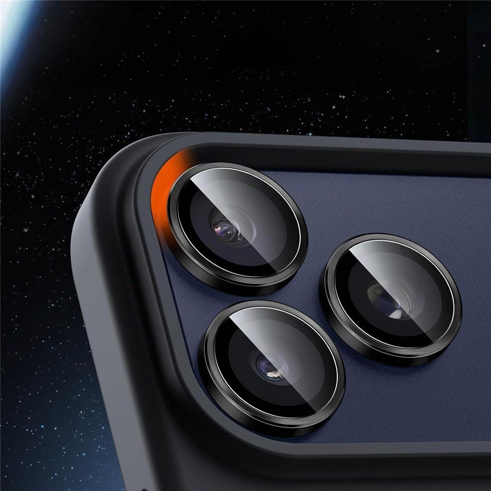 iPhone 18 Pro Metal og Glas Beskyttelse til Kameralinse - Sort