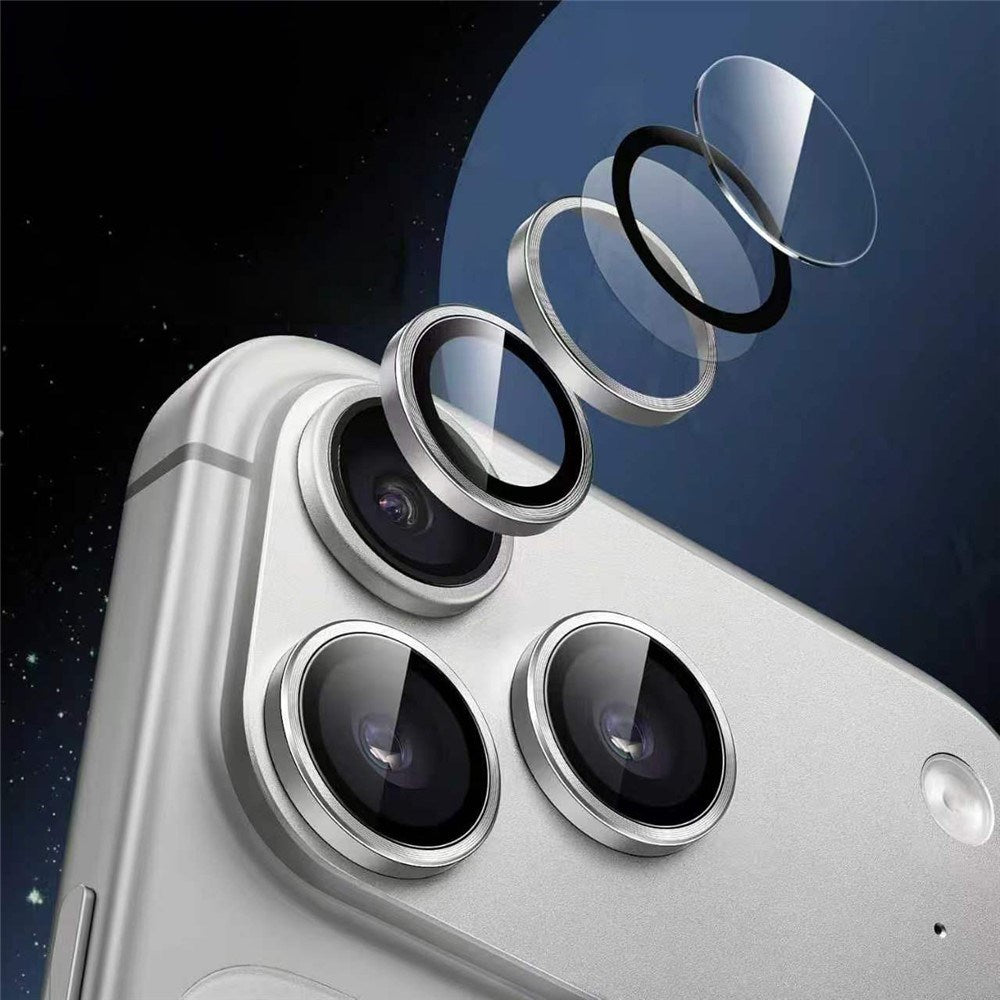 iPhone 18 Pro Metal og Glas Beskyttelse til Kameralinse - Sølv