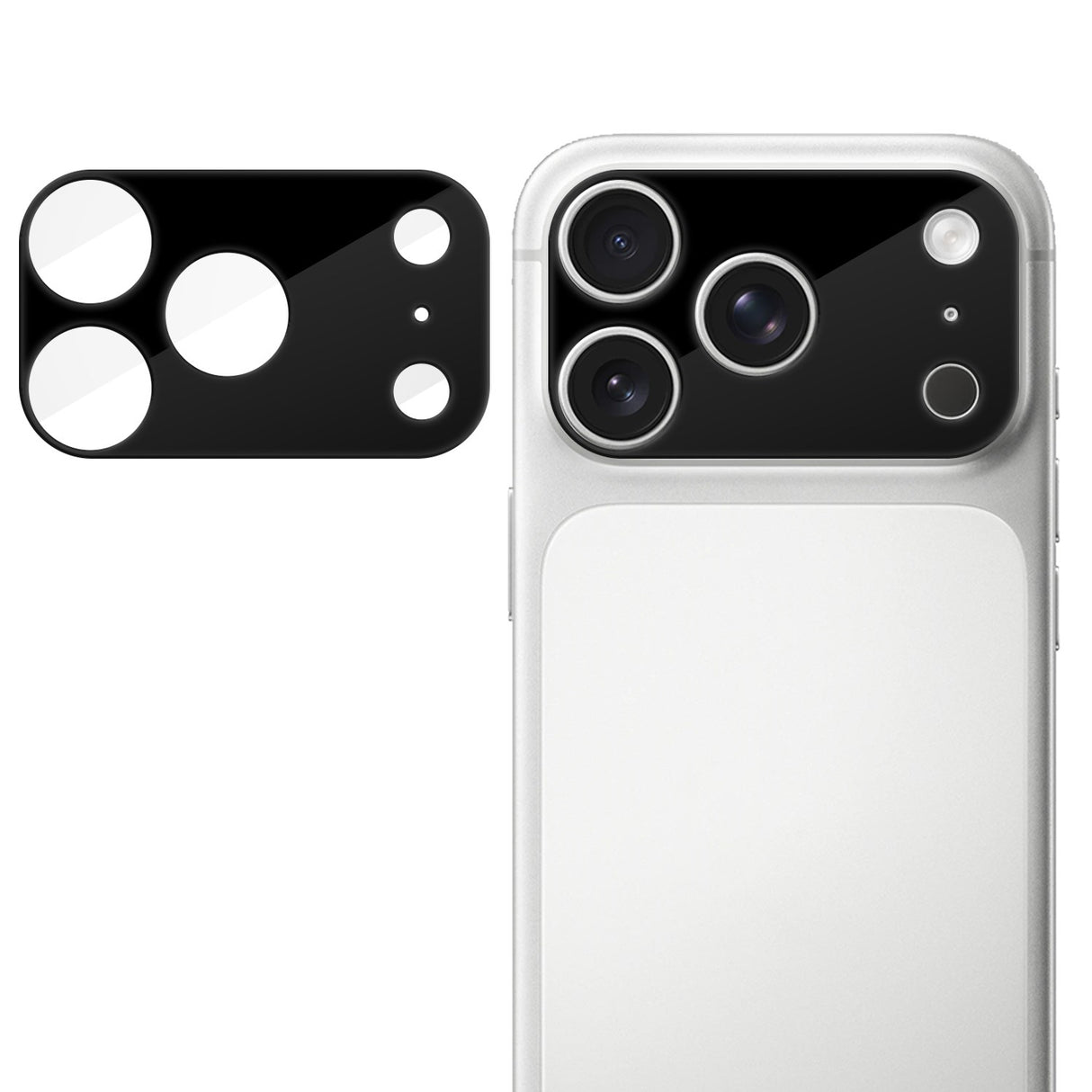 iPhone 18 Pro Hærdet Kameralinsebeskyttelse - Sort