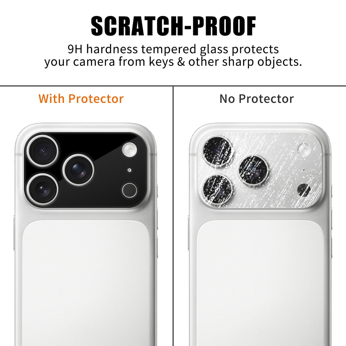 iPhone 18 Pro Hærdet Kameralinsebeskyttelse - Sort