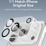 Hærdet Kameralinsebeskyttelsesglas til iPhone 18 Pro - Gennemsigtig / Sort