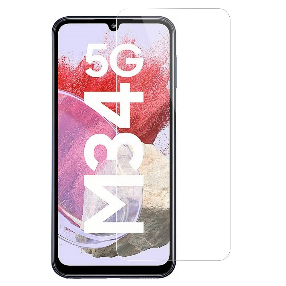 Samsung Galaxy M34 (5G) / F34 (5G) Skærmbeskyttelse i Glas - Case Friendly - Gennemsigtig