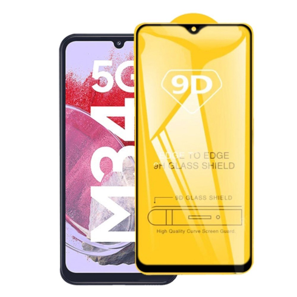 Samsung Galaxy M34 (5G) / F34 (5G) Skærmbeskyttelse i Glas - Full Fit - Sort Kant