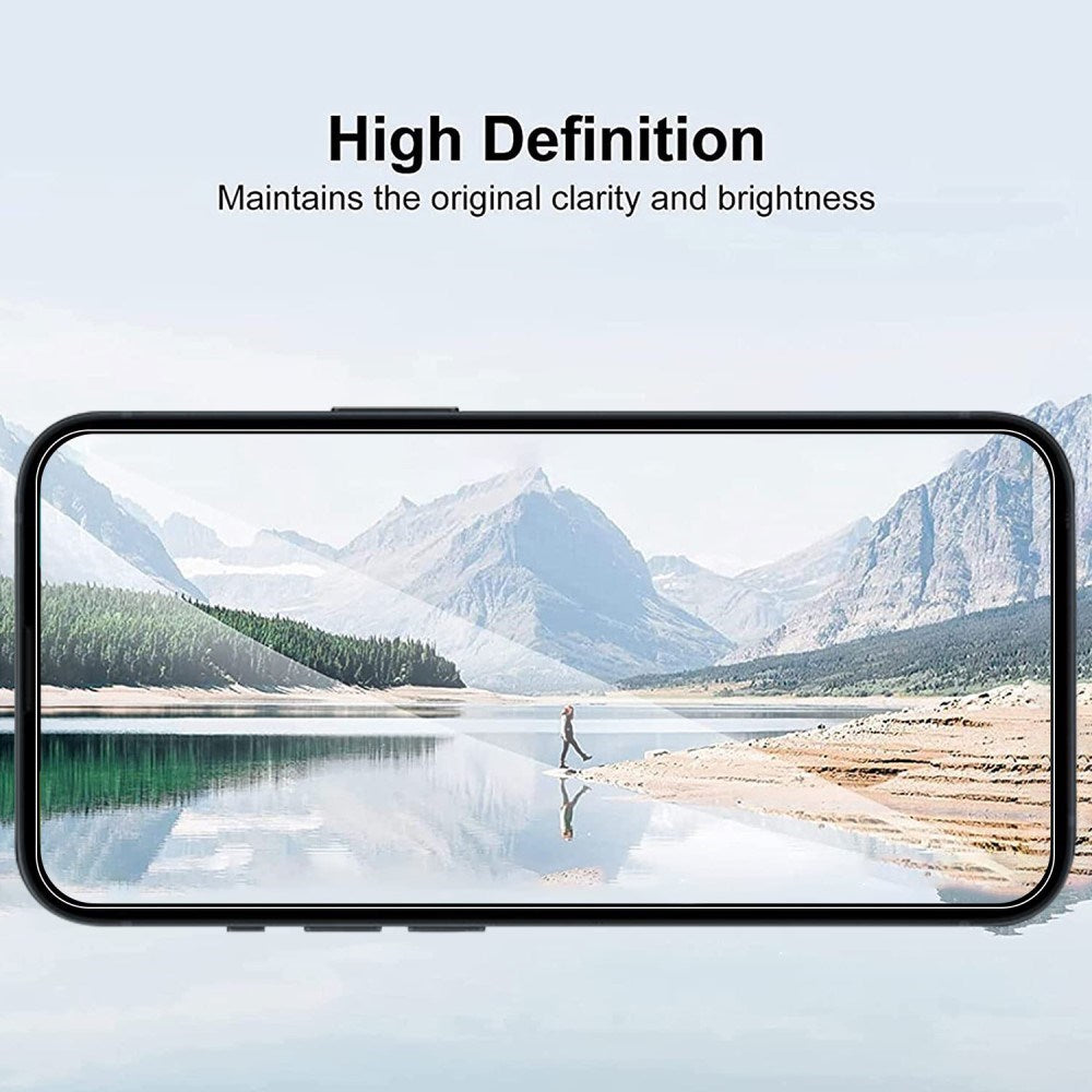 Oppo A79 (5G) Skærmbeskyttelse - Case Friendly - Gennemsigtig m. Sort Kant