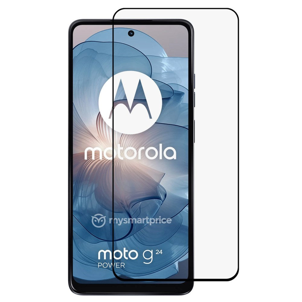 Motorola Moto G24 Full Fit Hærdet Glas - Skærmbeskyttelse - Sort Kant