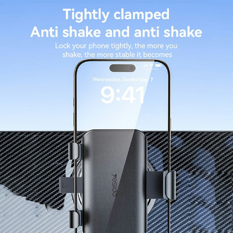 Justerbar Mobilholder - Bil - Sort