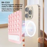 Magnetisk Silikone Sugekop - Kickstand - Lilla