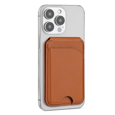 EIDERWOOD Magnetisk Kortholder - 3 Kort - Udfold Ståfunktion - MagSafe Kompatibel - Brun