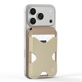 DUX DUCIS Magnetisk Kortholder - 5 Kort - Ståfunktion - MagSafe Kompatibel - Beige