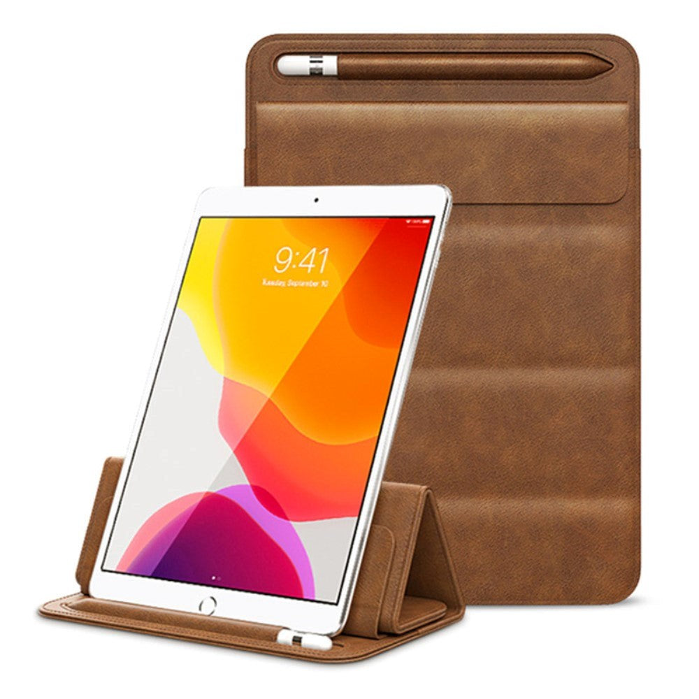 iPad 9.7 / 10.2 / 10.5 / 11" (19cm x 26cm x 7mm) Kunstlæder Shockproof Tablet Sleeve - Lysebrun