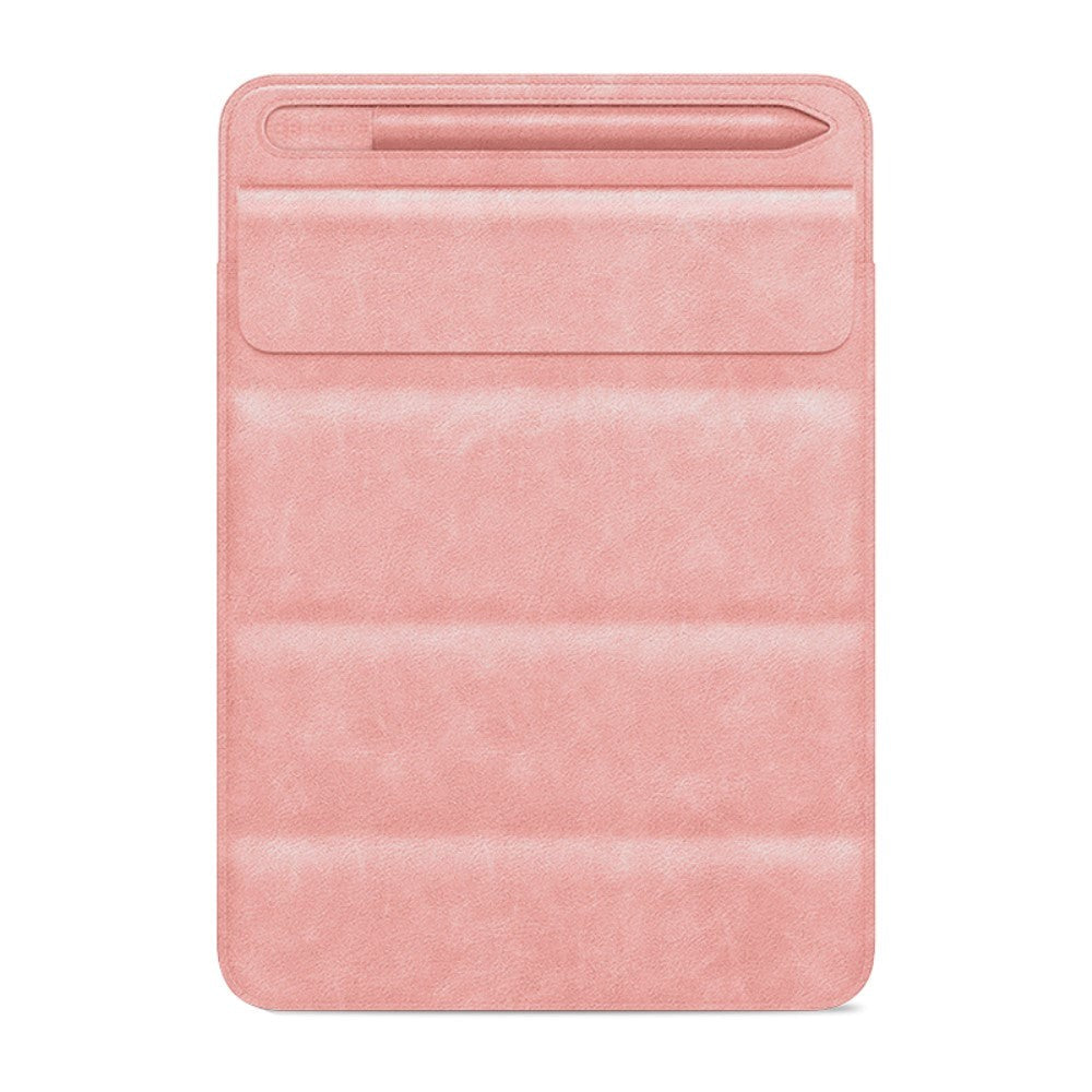 iPad 9.7 / 10.2 / 10.5 / 11" (19cm x 26cm x 7mm) Kunstlæder Shockproof Tablet Sleeve - Lyserød