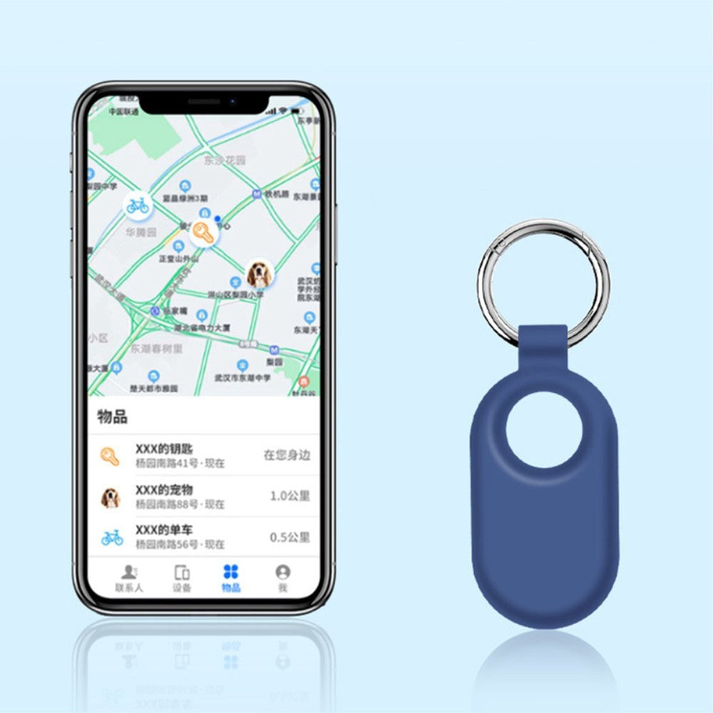 SmartTag 2 Samsung Galaxy Silikone Cover m. Nøglering - Lyseblå
