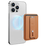 ESR Magnetisk Kunstlæder Kortholder m. Ståfunktion & Strop - MagSafe Komptibel - Brun