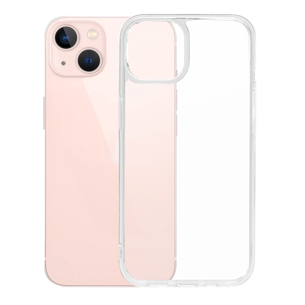 MOMAX iPhone 13 Mini Fleksibelt Plastik Bagside Cover m. Glas Bagside - Gennemsigtig