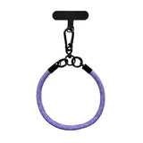 Flettet Polyester Håndledsstrop inkl. Indlægningsplade - 30cm - Lilla / Blå