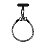 Flettet Polyester Håndledsstrop inkl. Indlægningsplade - 30cm - Sort / Hvid