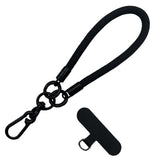 Flettet Polyester Håndledsstrop inkl. Indlægningsplade - 30cm - Sort / Hvid