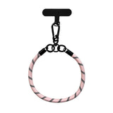 Flettet Polyester Håndledsstrop inkl. Indlægningsplade - 30cm - Lyserød / Sort