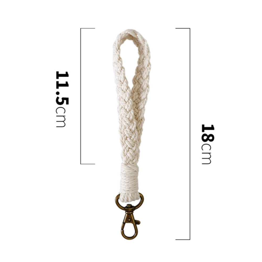 Nøglesnor / Håndledsstrop - 18cm - Tekstil - Hvid