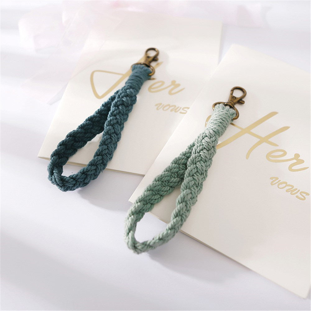 Nøglesnor / Håndledsstrop - 18cm - Tekstil - Lyseblå