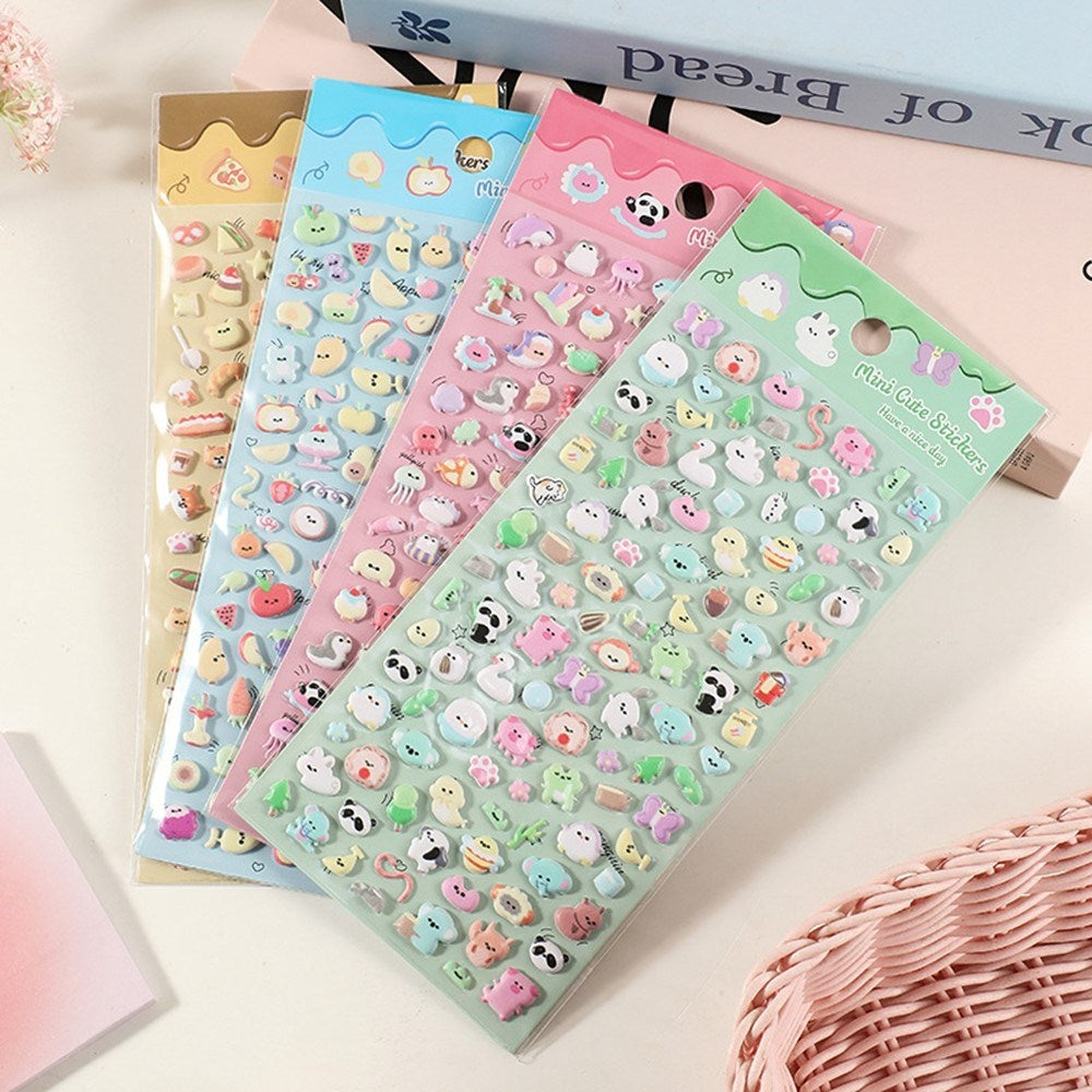 Mini 3D Bubble Foam Stickers - Blandet Dyr