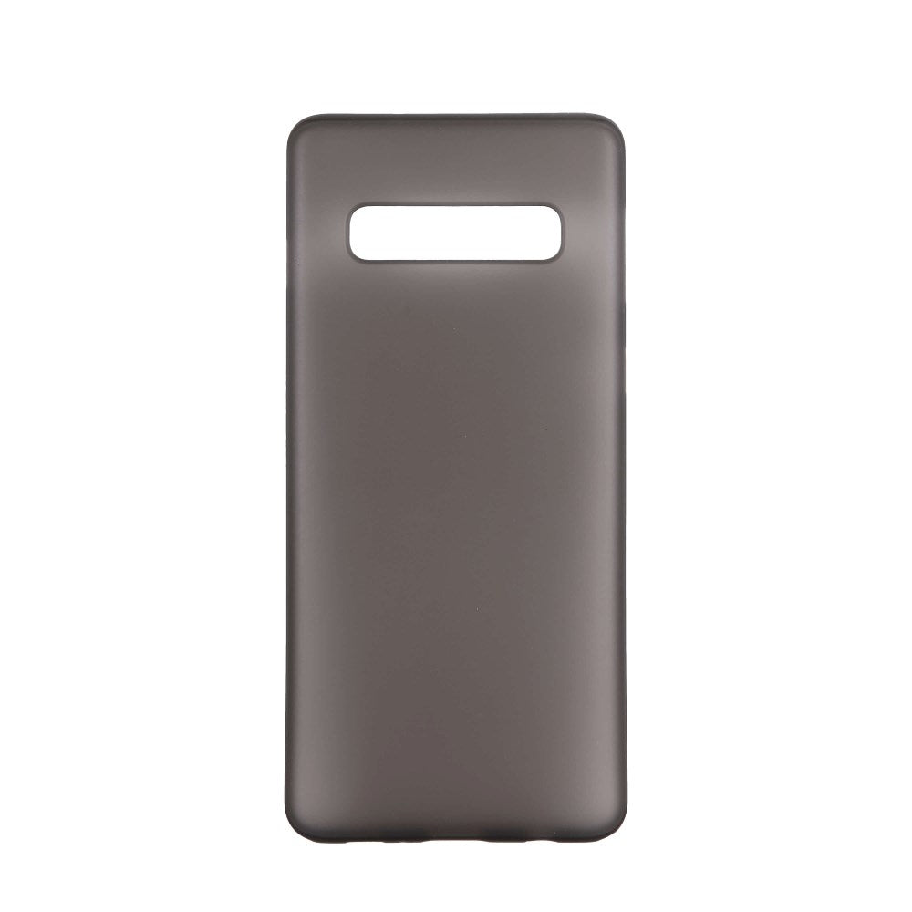 Samsung Galaxy S10 GEAR Semi Transparent Fleksibelt Plast Mobil Cover - Sort