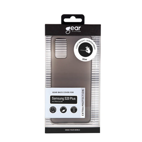 Samsung Galaxy S20+ (Plus) GEAR Semi Transparent Fleksibelt Plast Mobil Cover - Sort