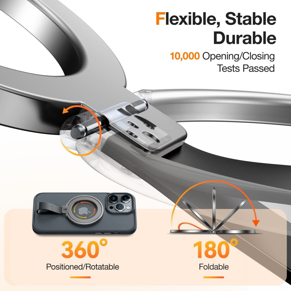 TORRAS - Metal Ring Holder & Kickstand - MagSafe Kompatibel - Sort