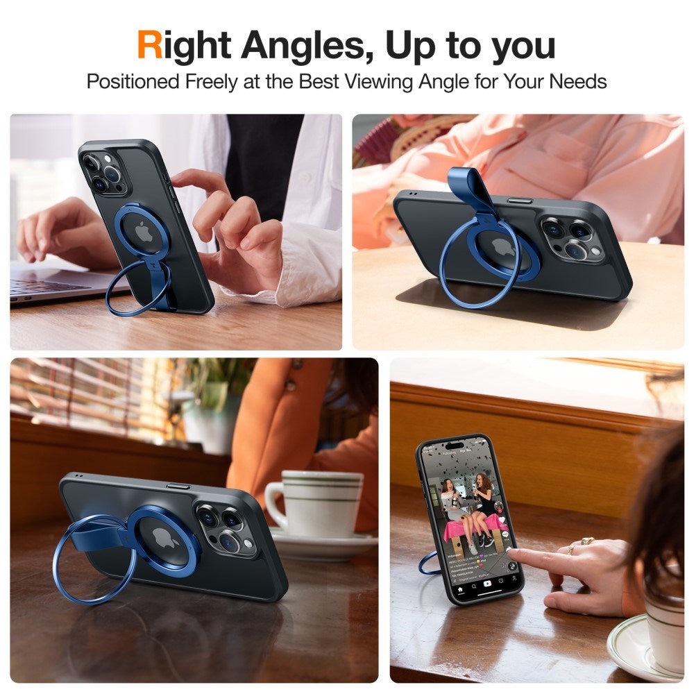 TORRAS - Metal Ring Holder & Kickstand - MagSafe Kompatibel - Blå