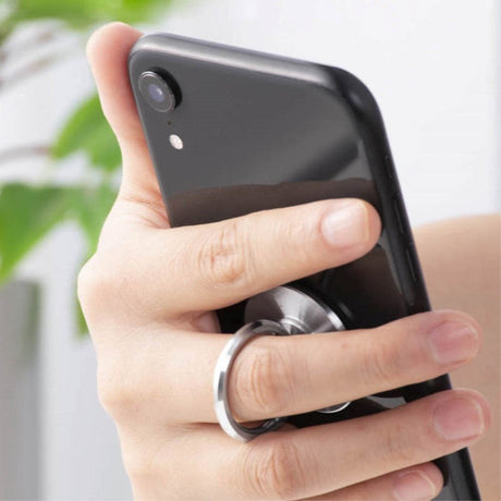 Smartphone Finger Ring m. 3M Klister - Sølv