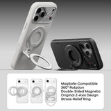 AULUMU Magnetisk Ring med Dobbeltfunktion - Fingergrip / Mobilstander - Sort