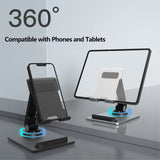 Roterbar Aluminium Stander Til Tablet / Mobil - Space Grey