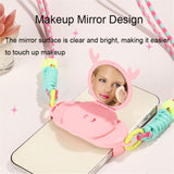 Strop til Smartphone m. Make-up Spejl - Pink