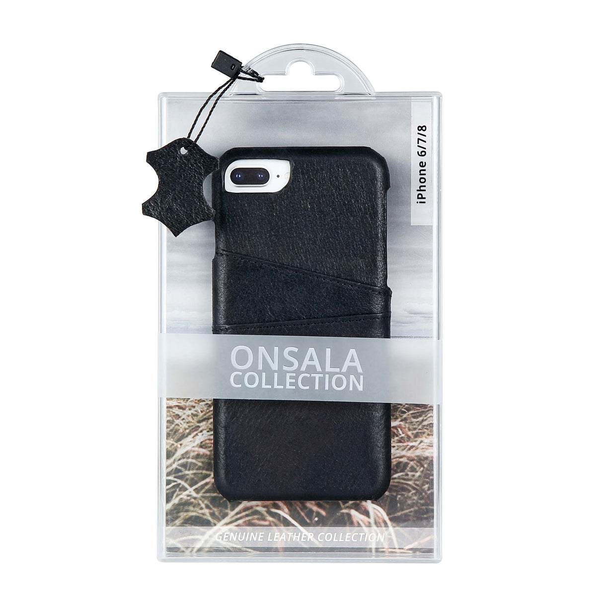 iPhone 8/7/6/6s GEAR ONSALA COLLECTION Mobil Cover m. Kortholder Sort Læder