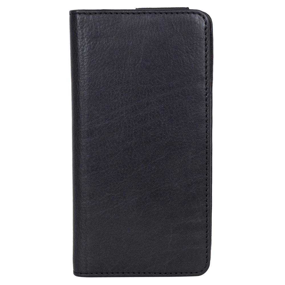 Buffalo Wallet Universal Etui m. Kortholder - Ægte Læder - (Maks. Mobil: 150 x 65mm) - Sort