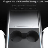 Silikone Kop- og Flaskeholder til Armlæn Konsol i Tesla Model 3 (2017-22) / Model Y (2021-22) - Grå