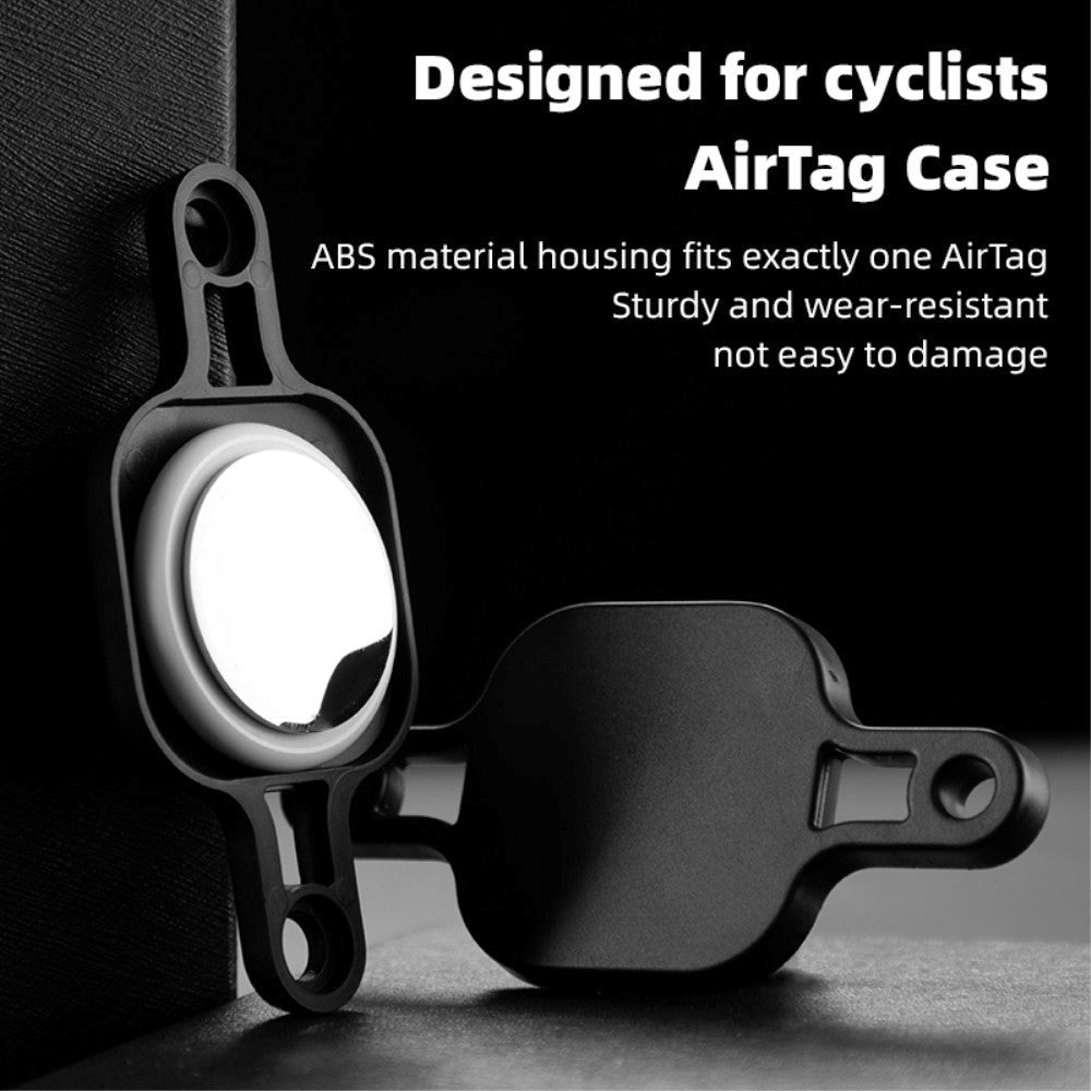 AirTag Plastik Cover m. Cykelmontering - Sort