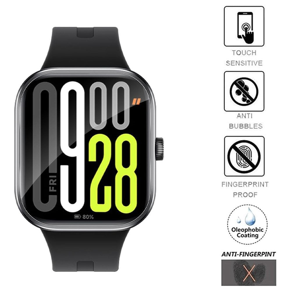 Xiaomi Redmi Watch 5 Beskyttelsesfilm - 3 stk. - Gennemsigtig