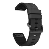 Universal Garmin 22mm QuickFit  Læder Rem - Sort