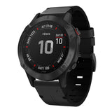 Universal Garmin 22mm QuickFit  Læder Rem - Sort