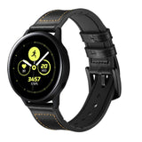 Garmin Vivoactive 3 Læder Belagt Silikone Rem - Sort
