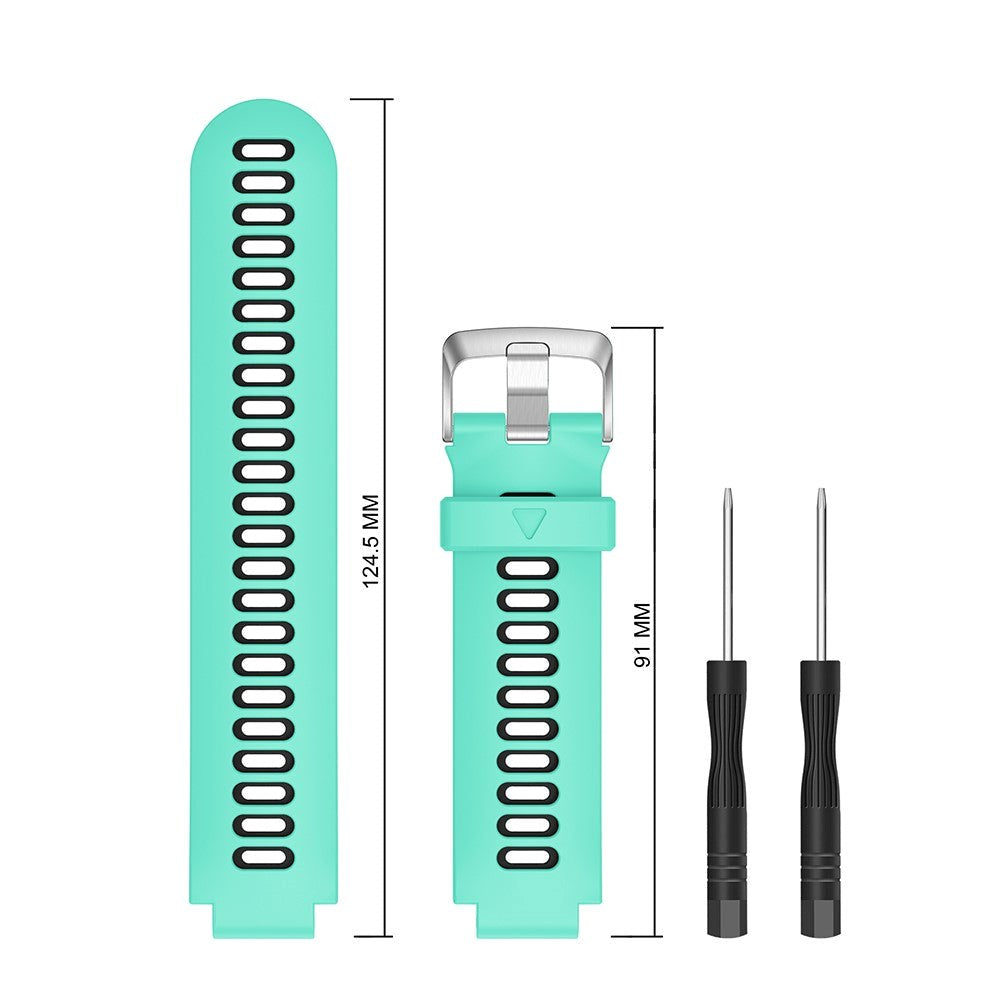 Universal Garmin 15mm Rem Silikone Rem m. Værktøj - Blå / Sort