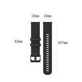 Smartwatch Rem af Silikone (18mm) Riflet - Sort