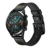 Smartwatch Universal (22mm) Rem af Læder - Sort