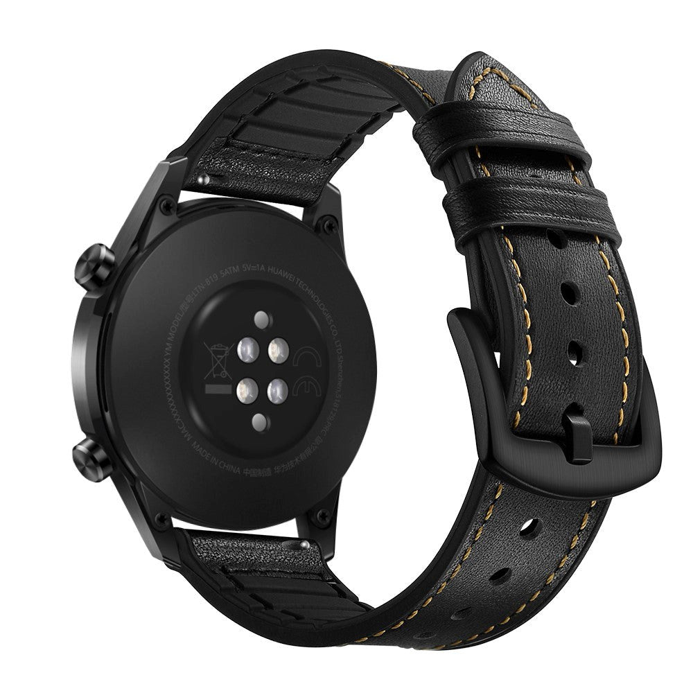 Smartwatch Universal (22mm) Rem af Læder - Sort