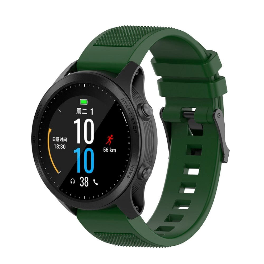 Universal Garmin Riflet Silikone 22mm QuickFit Rem - Militær Grøn