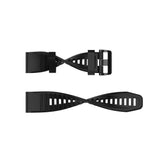 Universal Garmin 22mm QuickFit Riflet Rem af Silikone - Sort